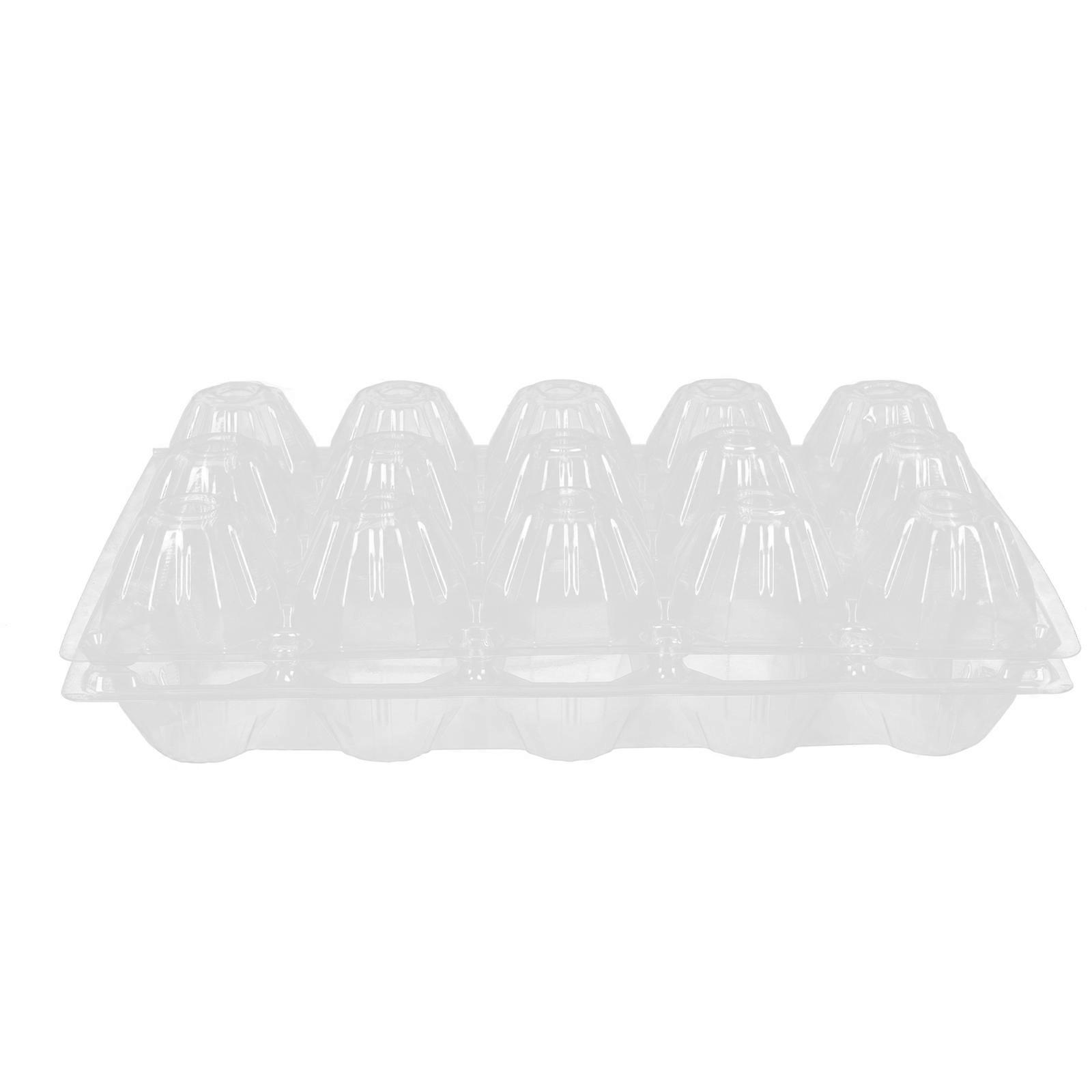 빈 계란 상자 가정과 옥외를 위한 투명한 플라스틱 계란 판지 10Pcs