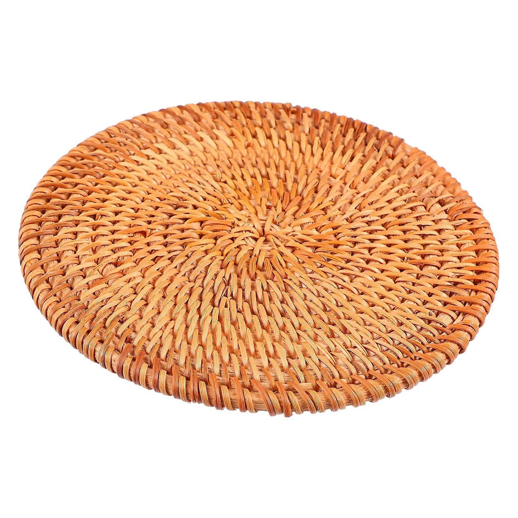 Heat Insulation Mat Made of Rattan for Hot Pots Insulated Table Mat 13X13CM
