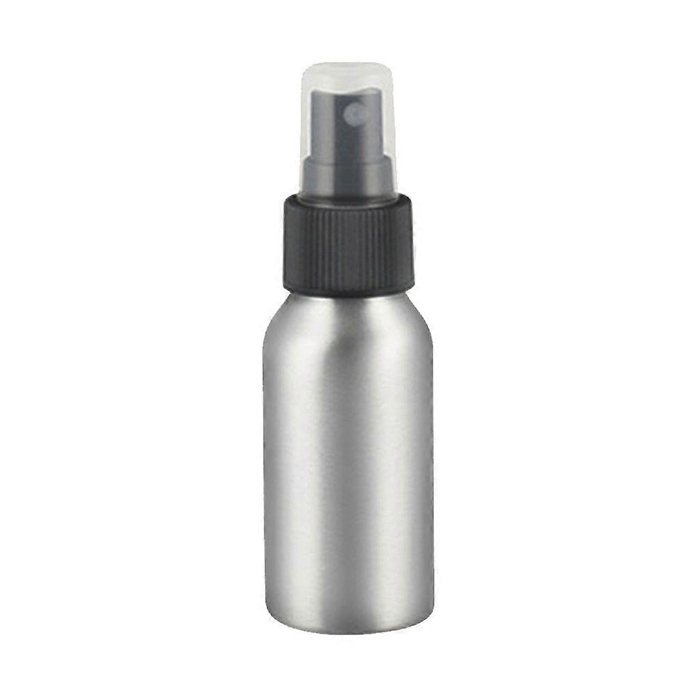 Silver Aluminum Spray Bottle Fine Mist Spray Bottle for Storage Use 100ml Refillable Travel Container