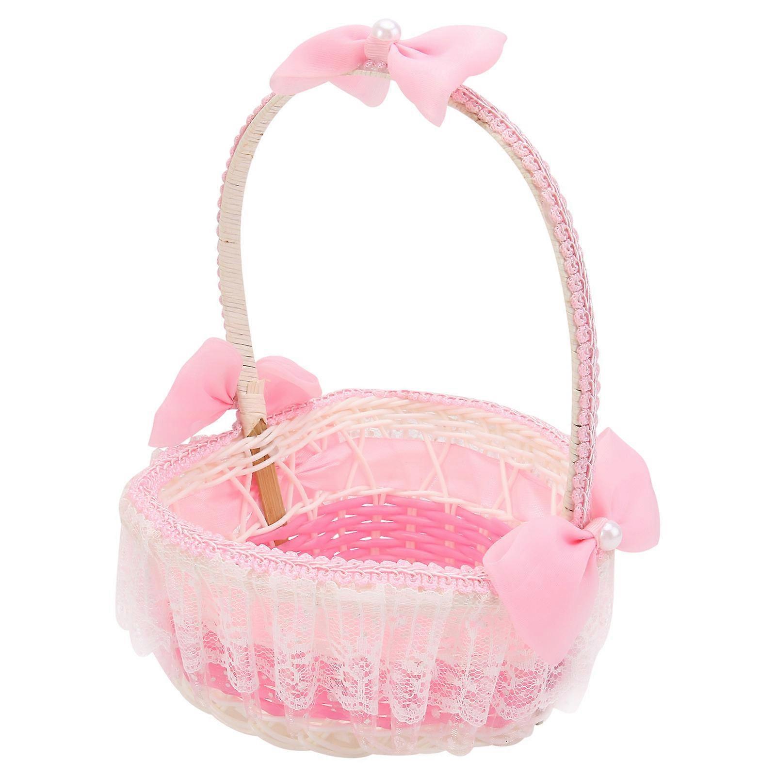 Here's a polished and professional product description based on your input:
**Elegant Heart Shaped Flower Girl Basket – Perfect for Weddings,