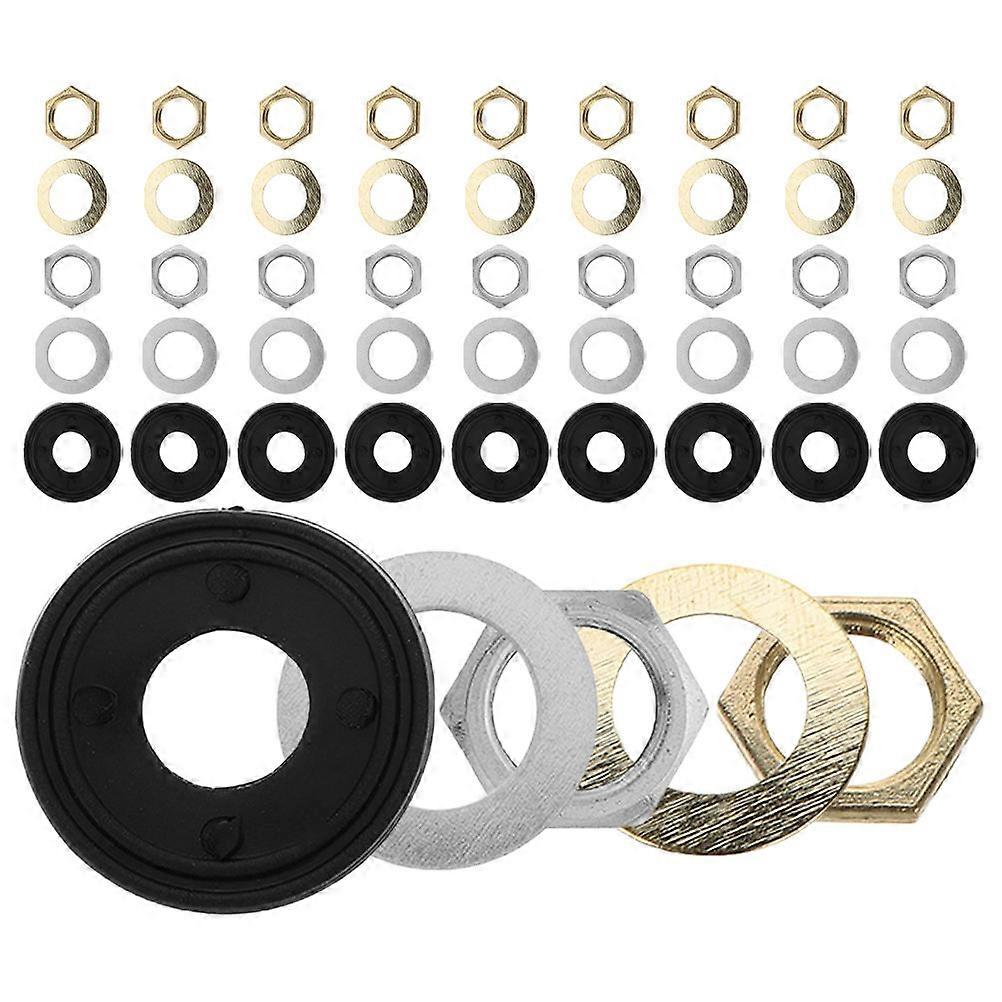20 ensembles de kit de réparation d’horloge à quartz bricolage avec anneaux en caoutchouc, écrous et rondelles à haute élasticité pour un assemblage et un entretien fiables de l’horloge murale