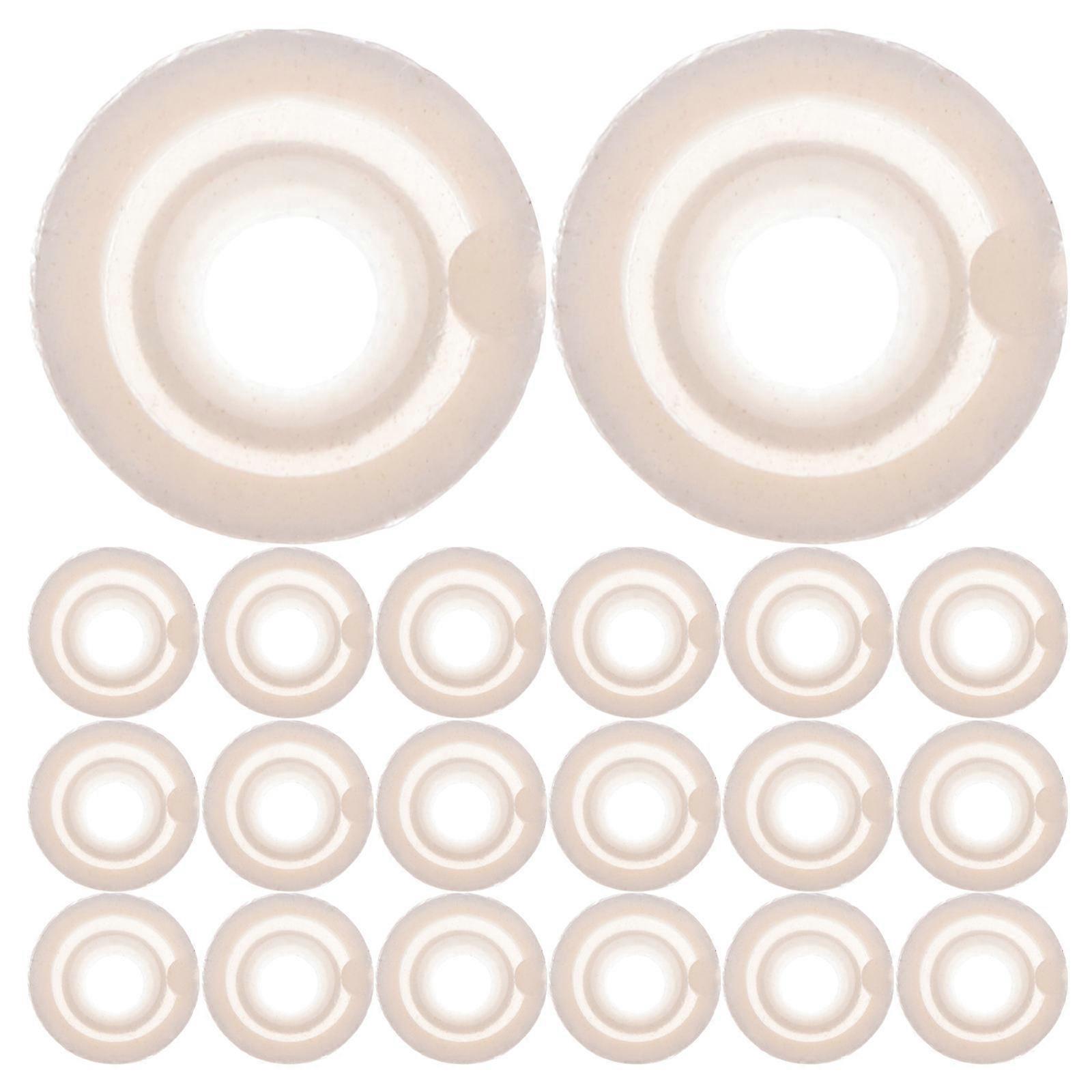 100 Pcs Circular Plastic Gaskets For DIY Projects And Handmade Crafts Secure Fastening Grey