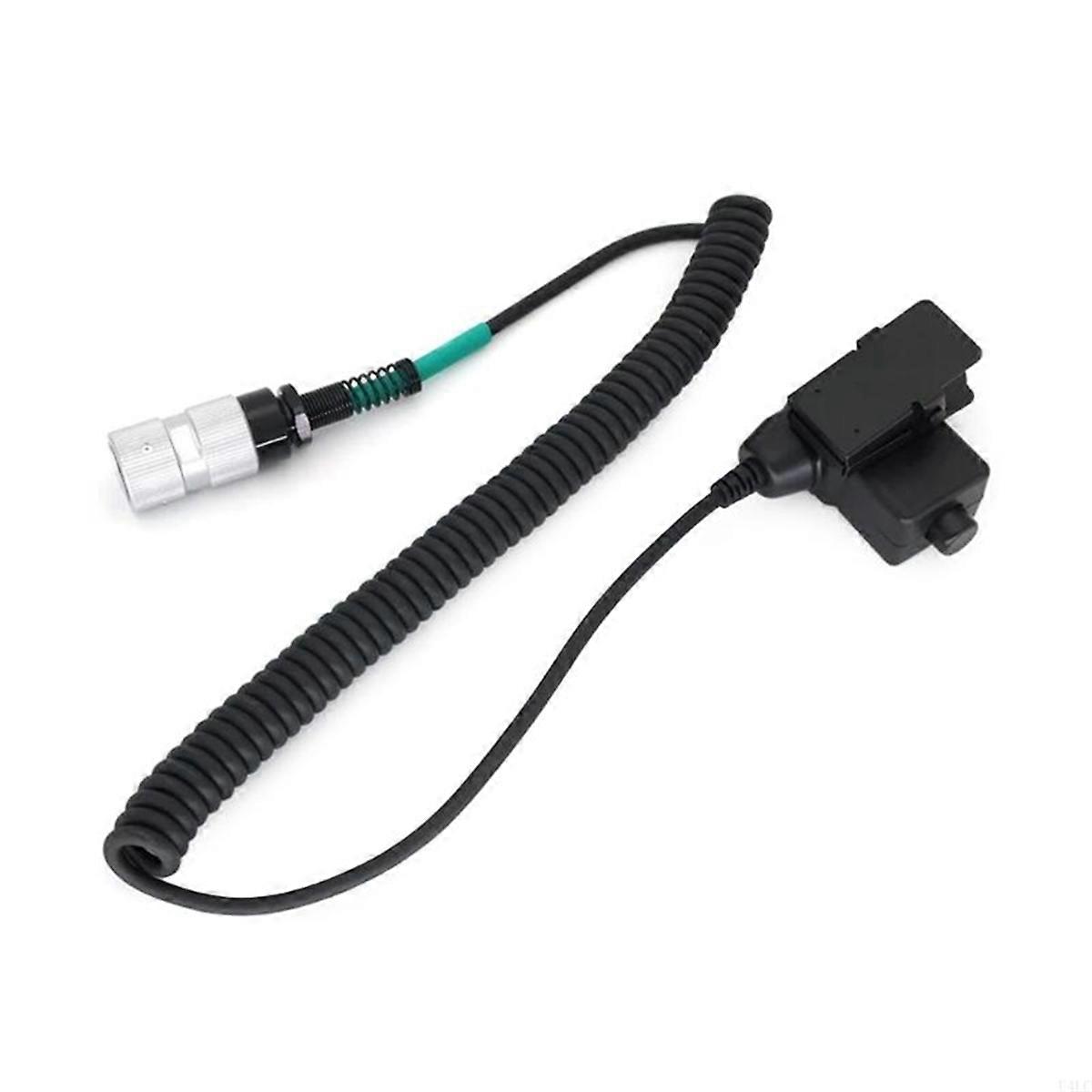 U94 PTT Adapters Push to Talking Button WalkieTalkie Headsets Cable for PRC152 6 Pin Plug Radios