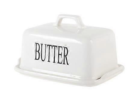 Ceramic Butter Dish with Lid Farmhouse Butter Keeper Crock Airtight Butter Container Counter Cheese Storage Tray Porcelain Butter Holder for Home Rest