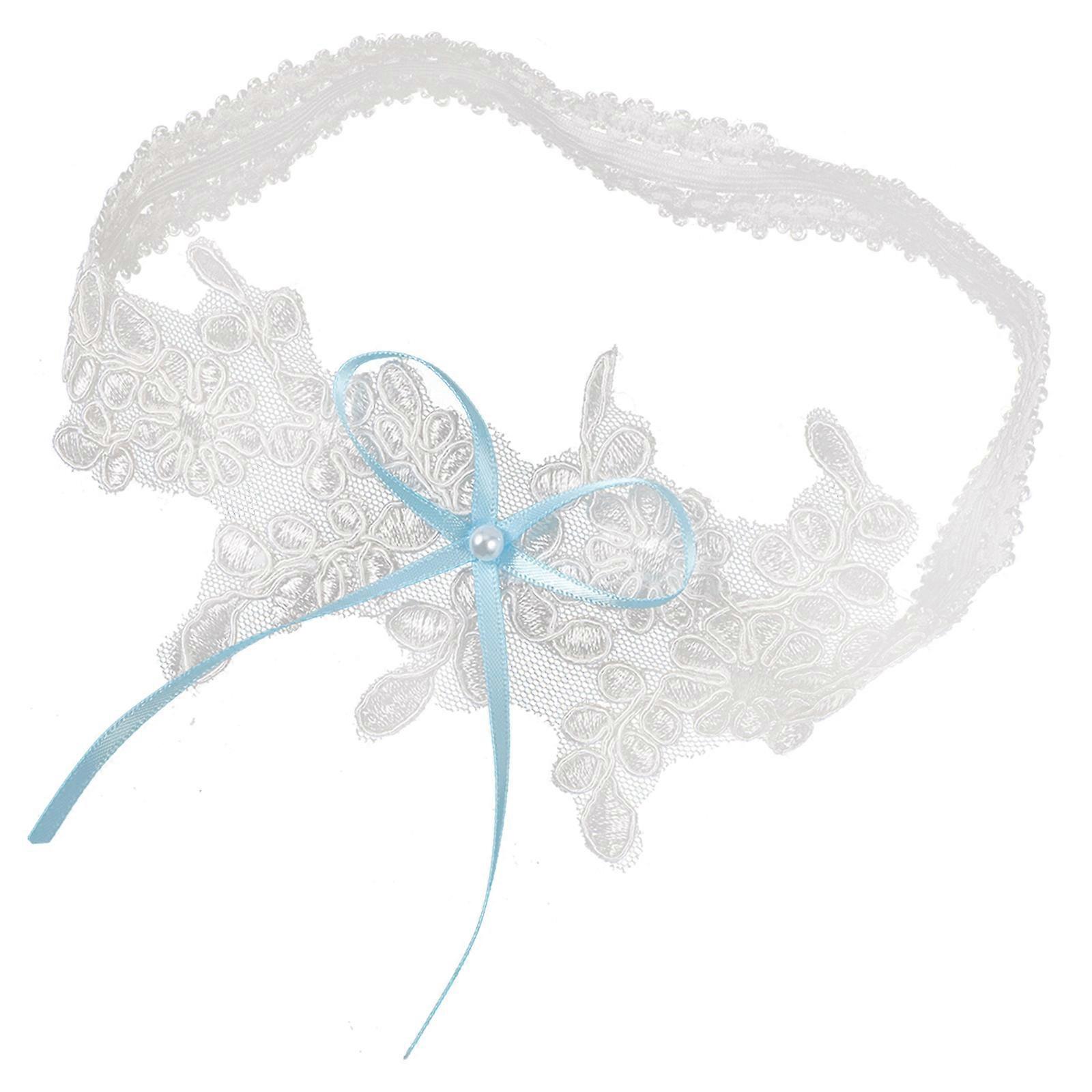 Wedding Lace Garter with Bowknot – Stretchable Elastic Bridal Leg Accessory for Weddings, Engagements, Anniversaries, and Special Occasions