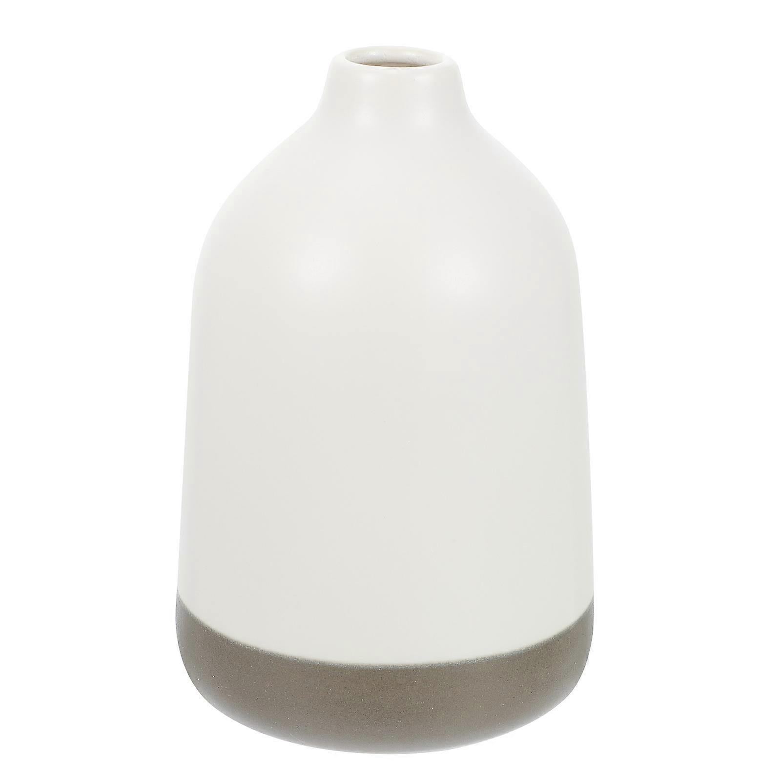 Round Vase Ceramic Flowerpot for Decor 1Pcs Dining Table Vase