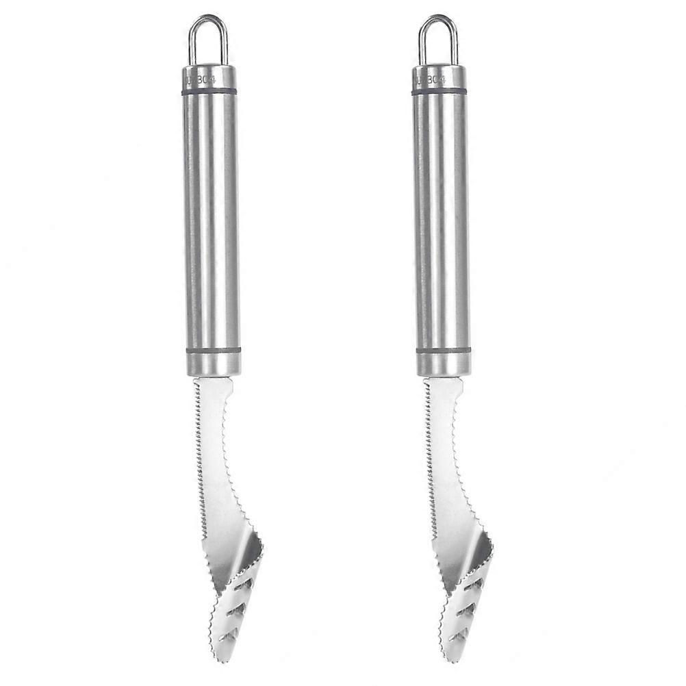 Fruit And Vegetable Core Remover Stainless Steel Pepper Corer Practical Kitchen Gadget For Cooking 2Pcs