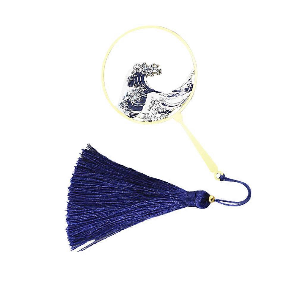 Cool Landscape Bookmark Seaside Scenery Accessory Reading Aid Blue Polyester Alloy 1Pack