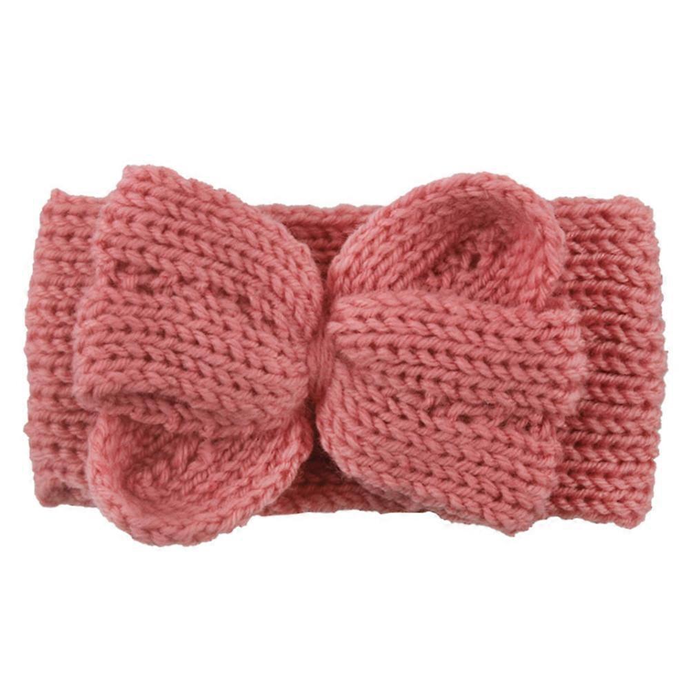 Adjustable Knitted Hairbands for Kids with Bowknot Design Made of Soft Stretchy Wool Assorted Color One Size Fits Most