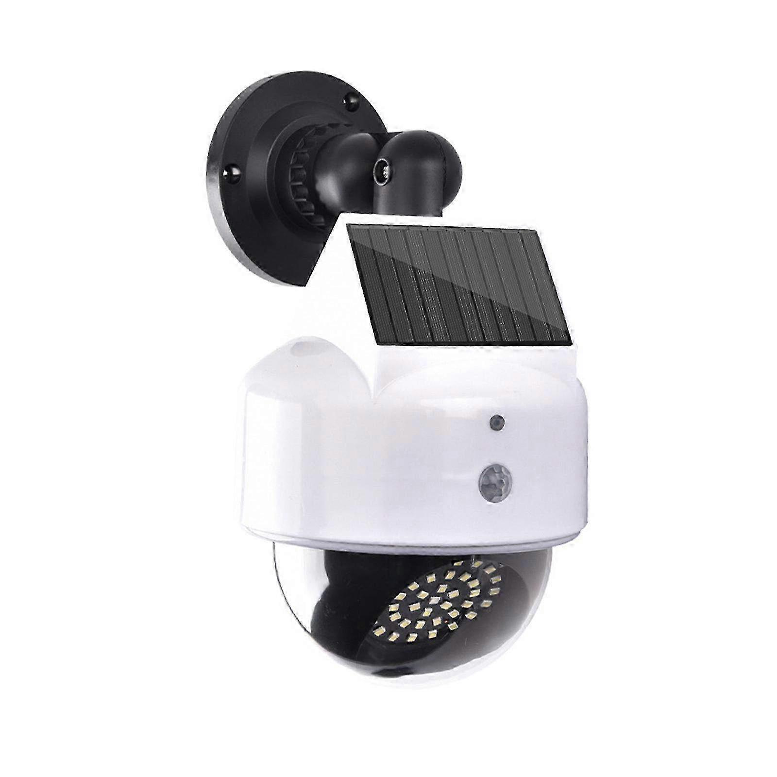 Solar Powered Human Sensor Dummy Security Camera with Flashing LED - Fake Surveillance Camera for Outdoor Use in Garden & Business