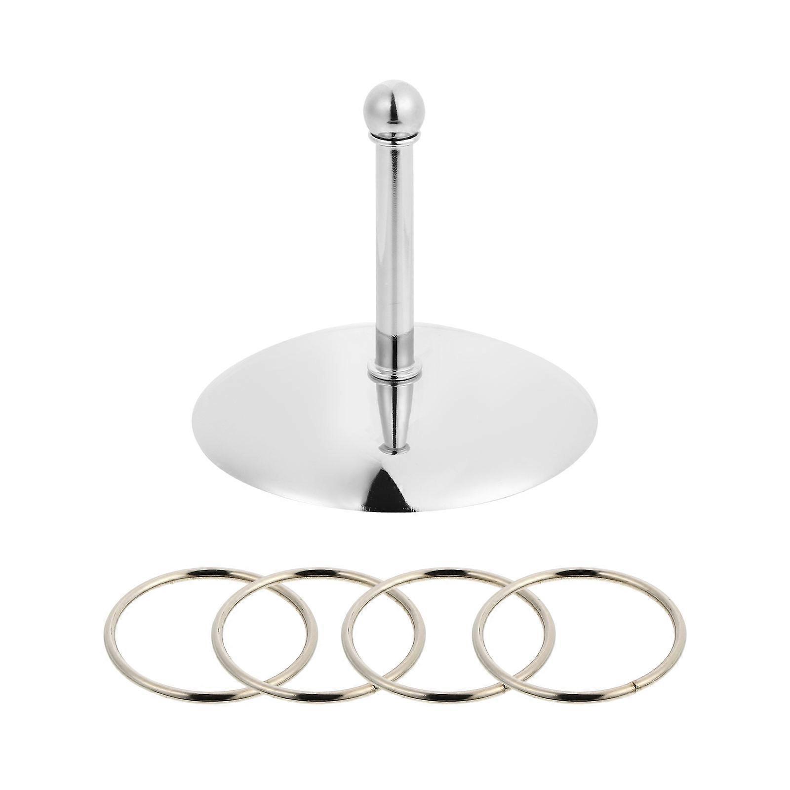 Parrot Ring Shape Toys Made of Stainless Steel Safe for Birds 1 Set Silver Promotes Fun and Exercise