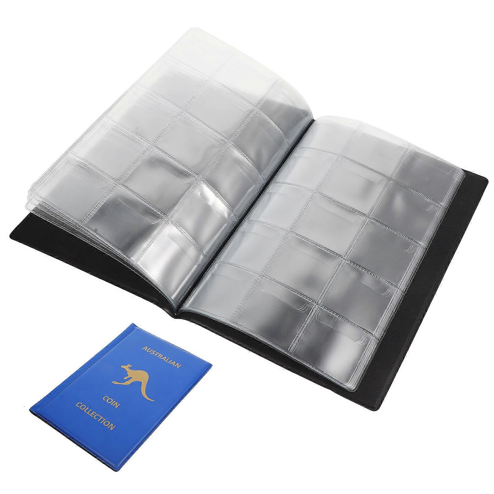 Decorative Coin Collecting Album Ideal For Commemorative Coin Storage With Blue Design Size 24x16cm 1Pack