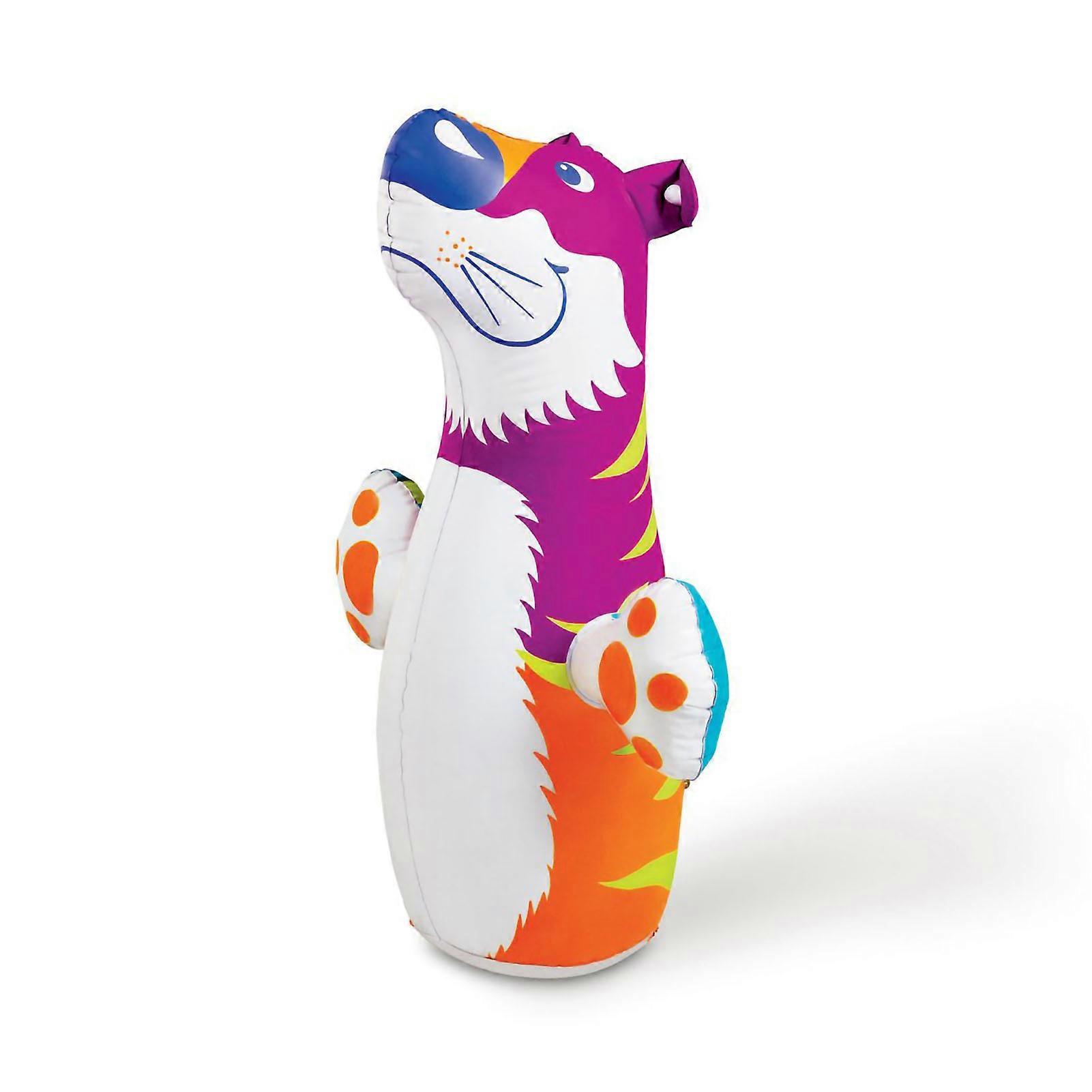 3D Animal Punching Bag Bottom Filling Cute Bounce Back Action Inflatable Punching Bag Toy for Kids Baby 17.3 X 38.6in