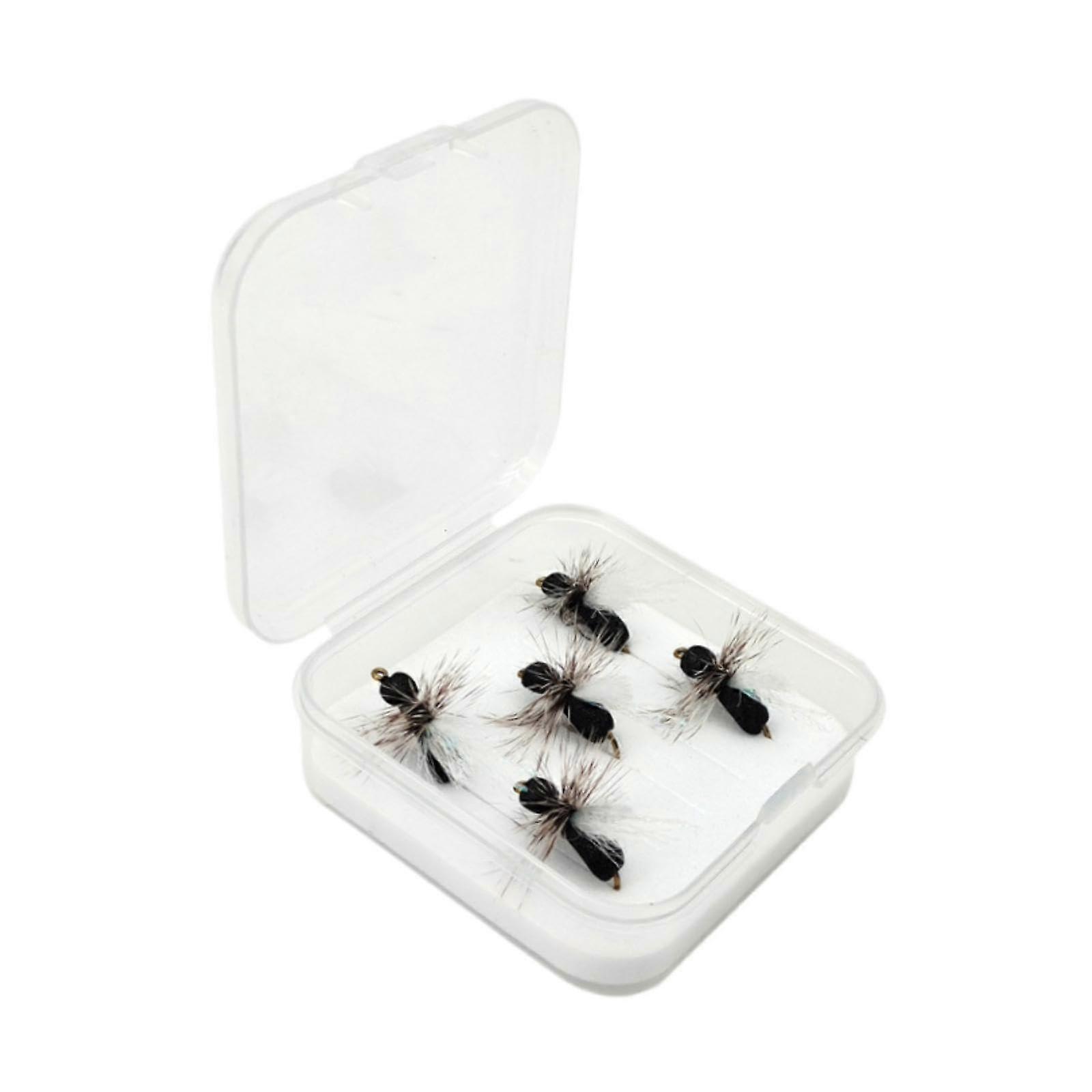 5pcs Fly Float Dry Flies Set for Trout Fishing - High-Quality Durable Tackle with Various Colors and Sizes
