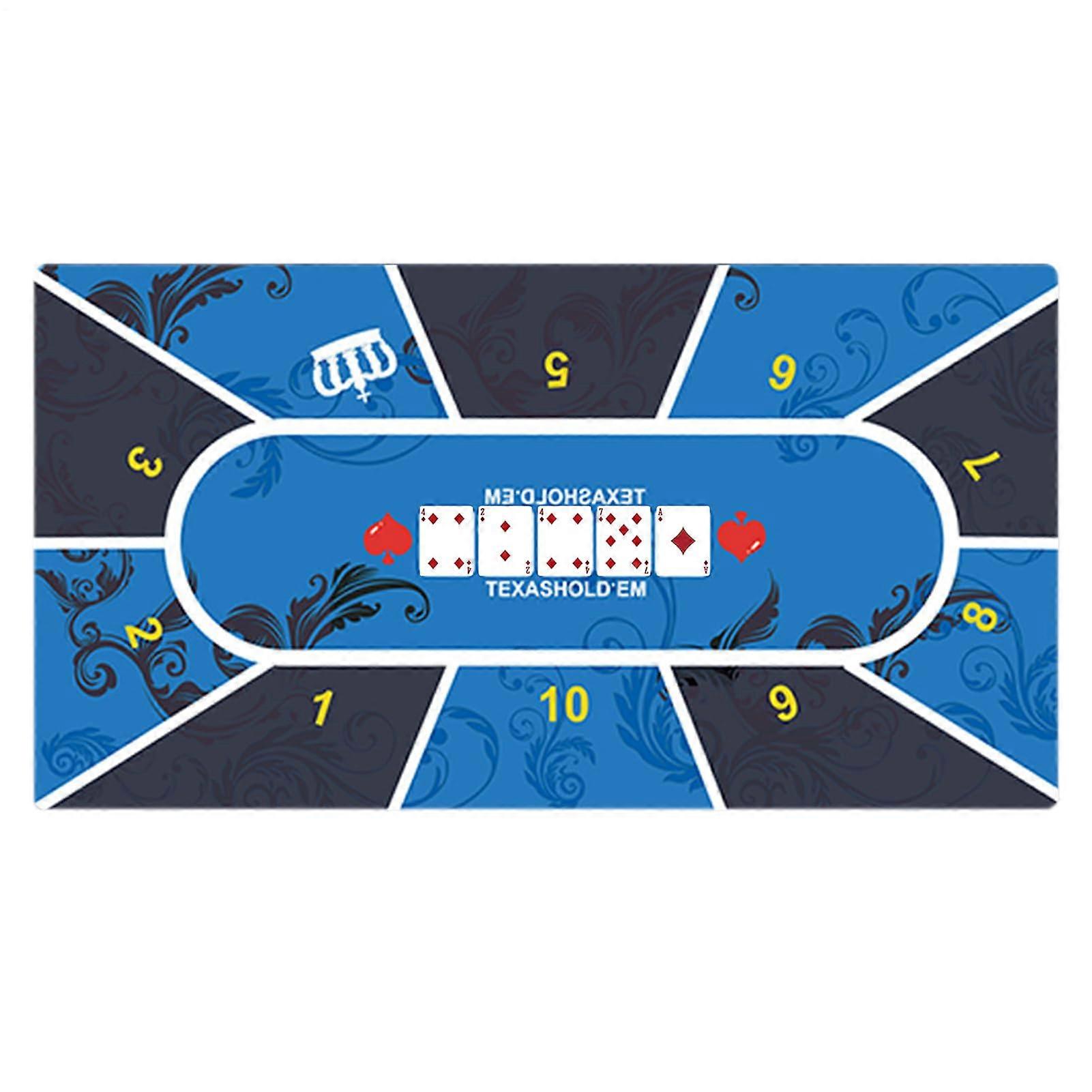 Poker Table Mat - Non-Slip Card Surface, Thick Rubber, Professional Folding Play Pad for Parties, Home Use G-1830