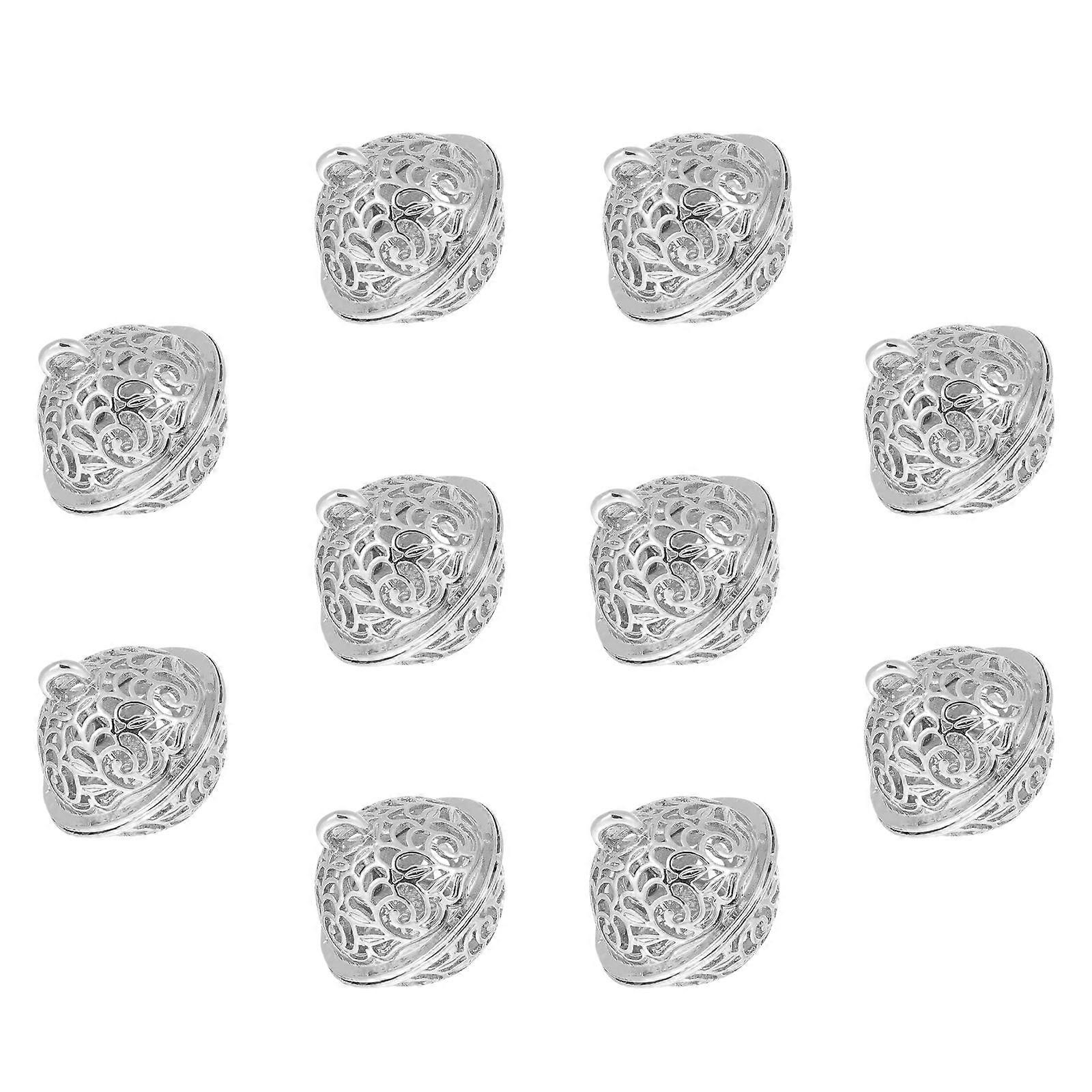 10 stk tinnlegering galvaniserte hule dekorasjonsklokker