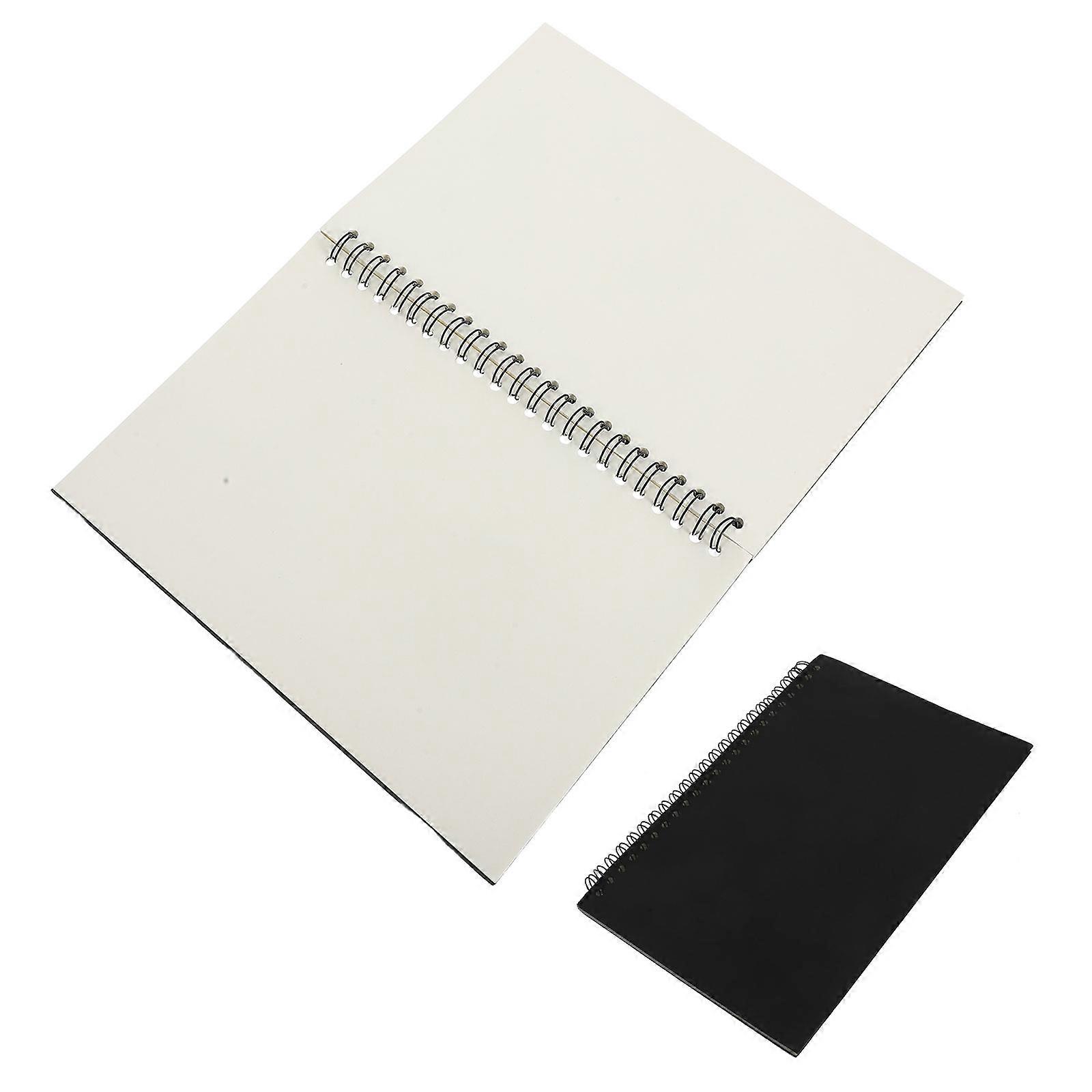 Vintage Spiral Notebook with Black Cover for Writing Note Use and Sketching