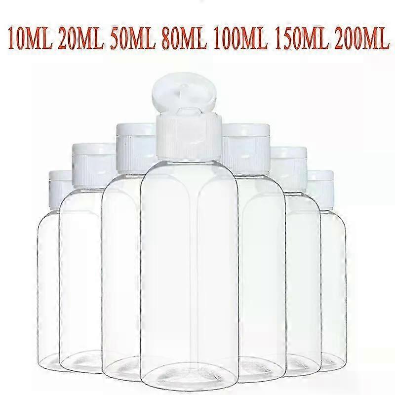Empty Plastic Shampoo Bottles, 7 Pcs Travel Container for Cosmetics Lotion