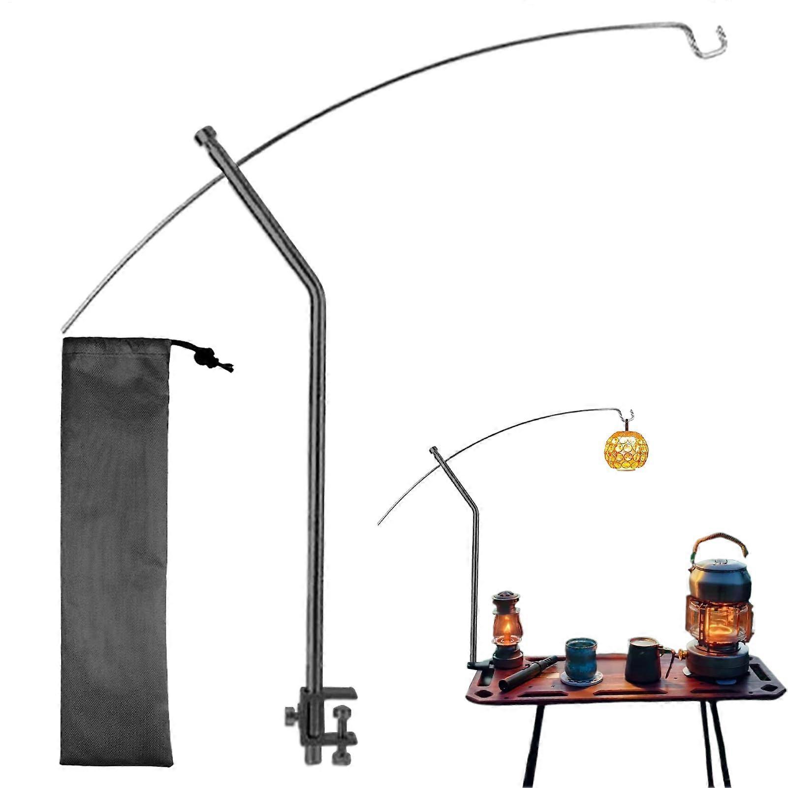 Foldable Lamp Pole Holder  Collapsible Camping Light Stand Rod  Adjustable Height Support Stand for Outdoor Equipment