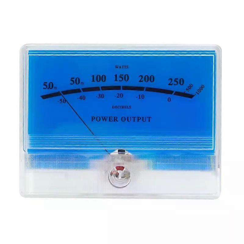 Square Vu Meter Header Indicator Ammeter Level Meter Power Amplifier with White Backlight Display Suitable for DIY 40JE