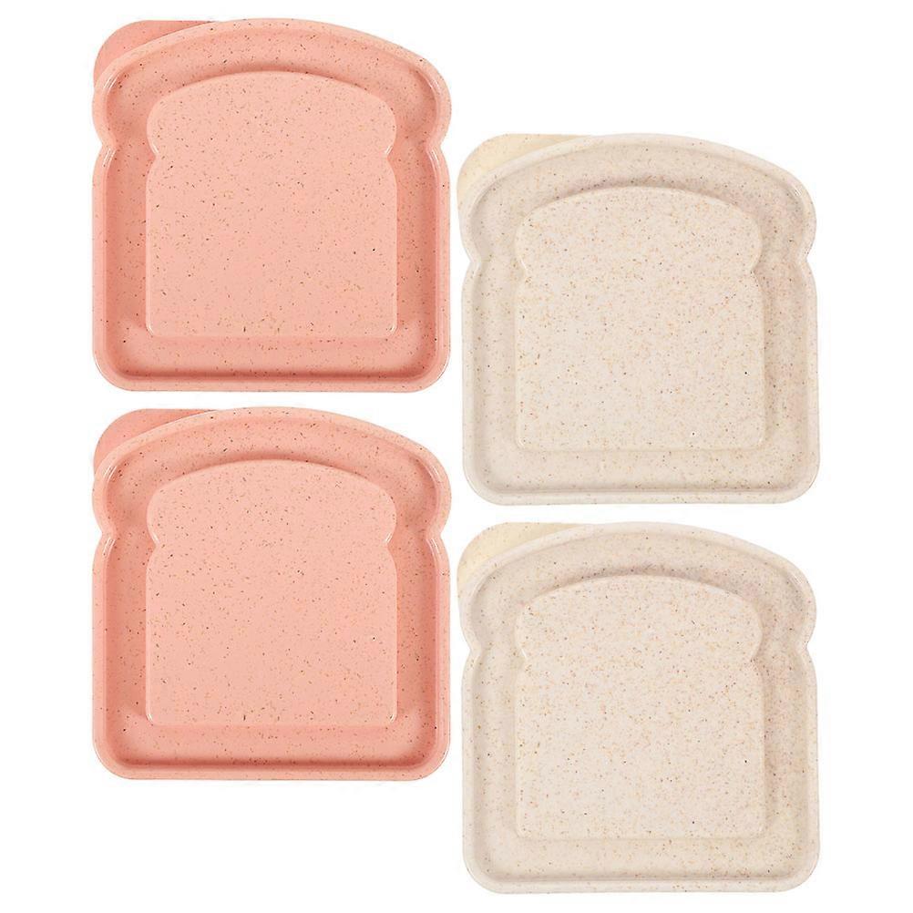 Sandwich Containers with Lid for Storing Fruits Snacks and Meals Assorted Color
