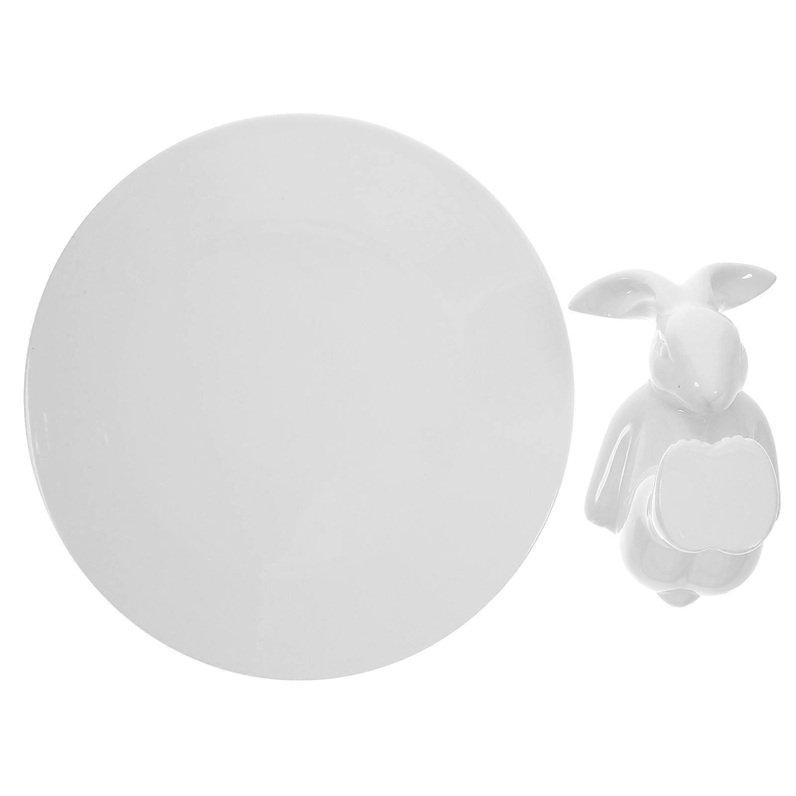 Elegant Modern Dessert Serving Plate Featuring Rabbit Shape For Afternoon Tea 11.79X11.79X3.14in Display Food 1Pack