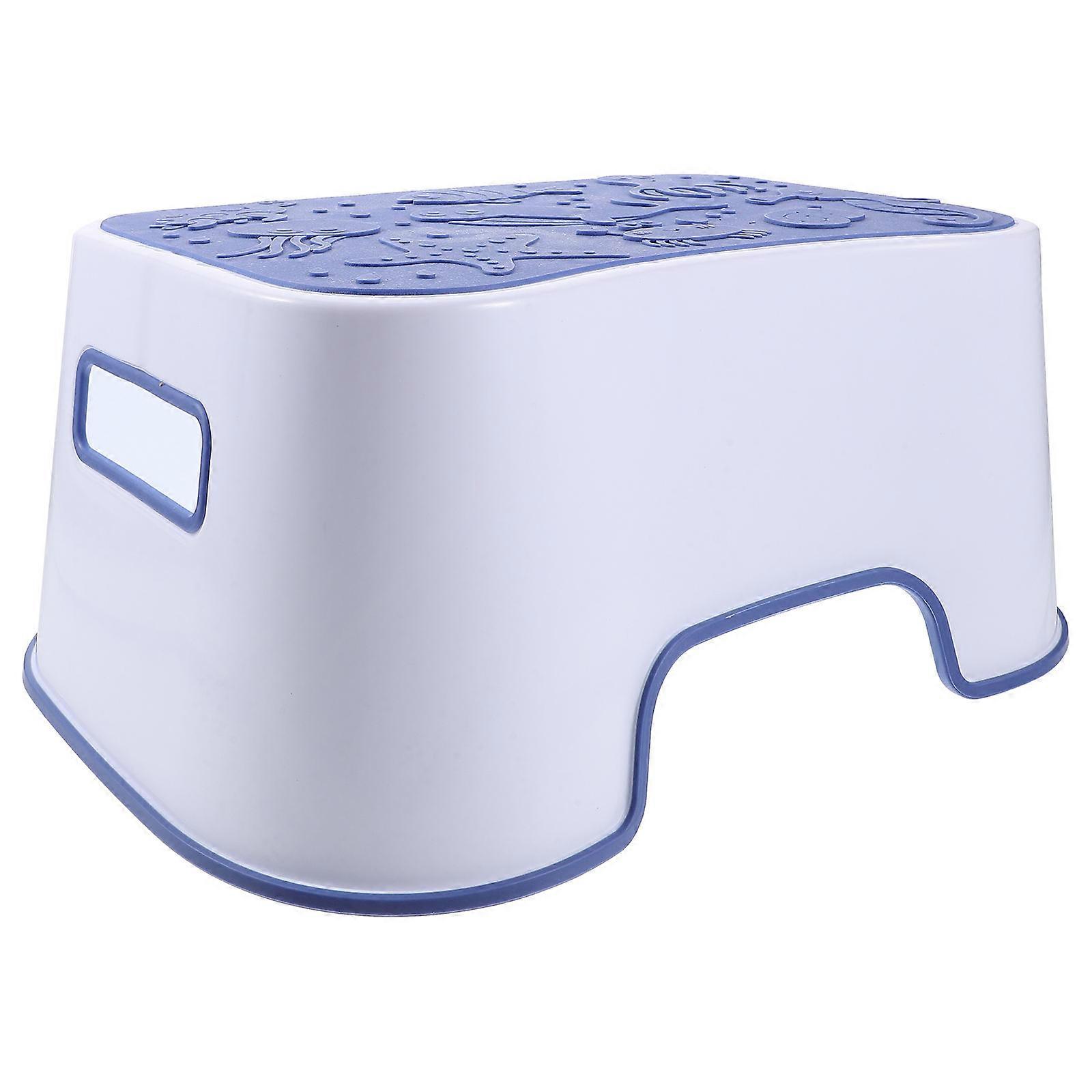 Toilet Step Stool PP Blue Compact Space-Saving for Home Use