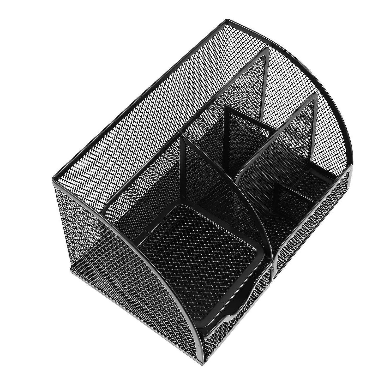 Desktop Storage Box Metal Iron Pens Holder For Desk Avant-Garde Style 1Pack