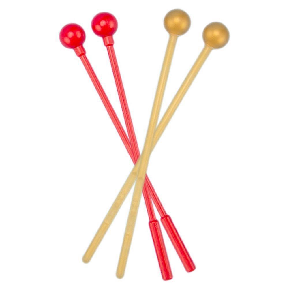 Knocking Sticks Carillon Drumsticks Made for Percussion 2Pairs Plastic Bell Mallets