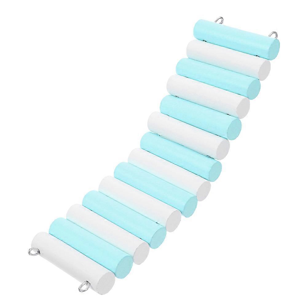 Wooden Hamster Climbing Ladder Toy for Small Pets Ideal for Exercise and Play Skyblue
