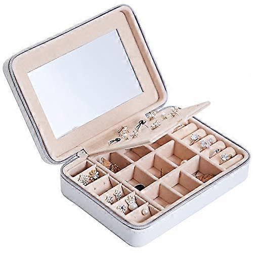 Jewelry Box Storage Display Case Leather Large with Multifunctional Chain Necklace Earring Ring Box