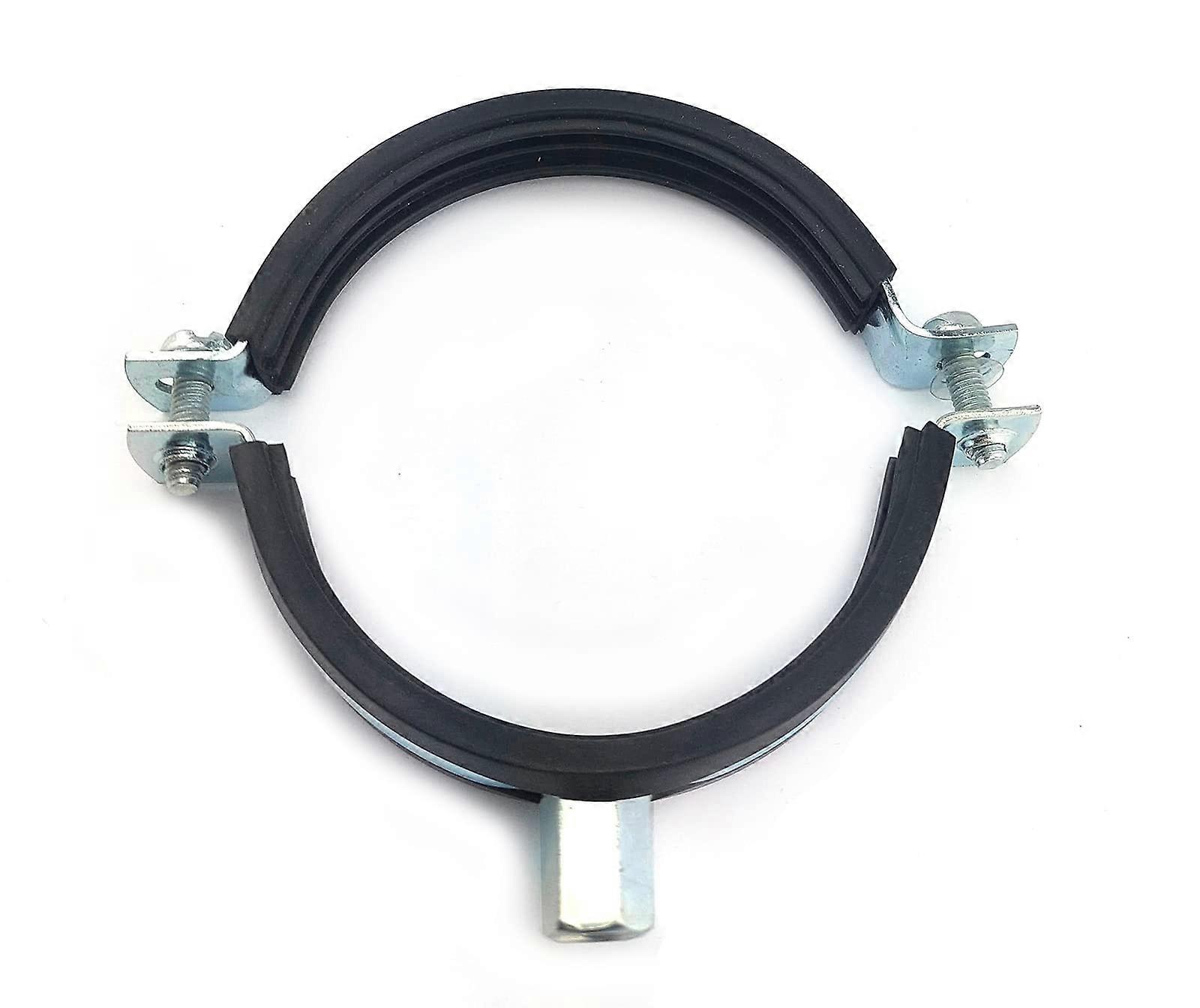 4 x Pipe Clamp (113118 mm) 4 Inch Screw Pipe Clamp with Sound Insulation Insert Clamping Clamp with Rubber Insert 4'