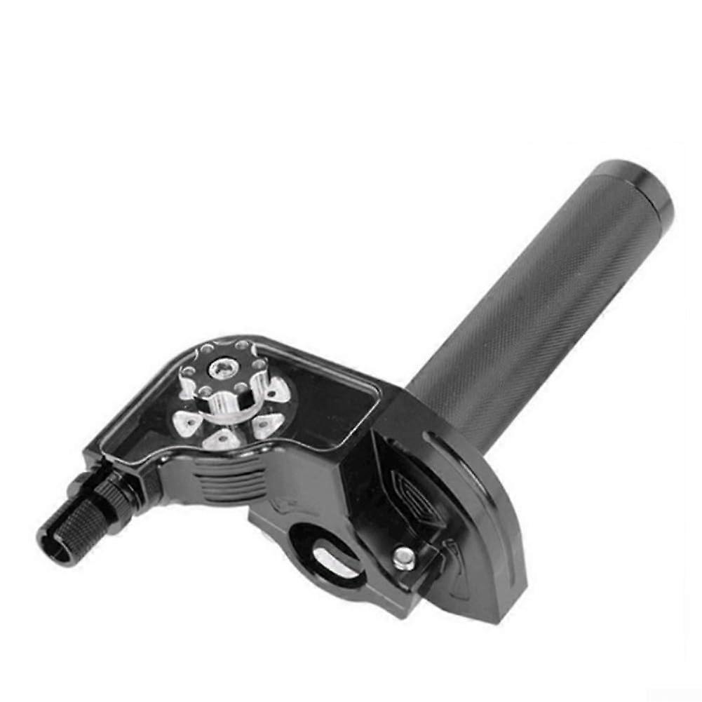 Ergonomic gas grip for motorcycles made from durable and reliable materials in black