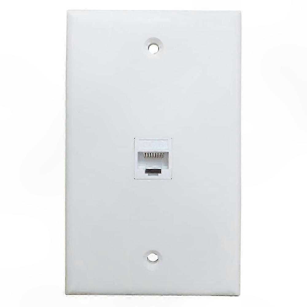 Single Port Ethernet Wall Plate with RJ45 Keystone Jack Female to Female Inline Coupler Adapter