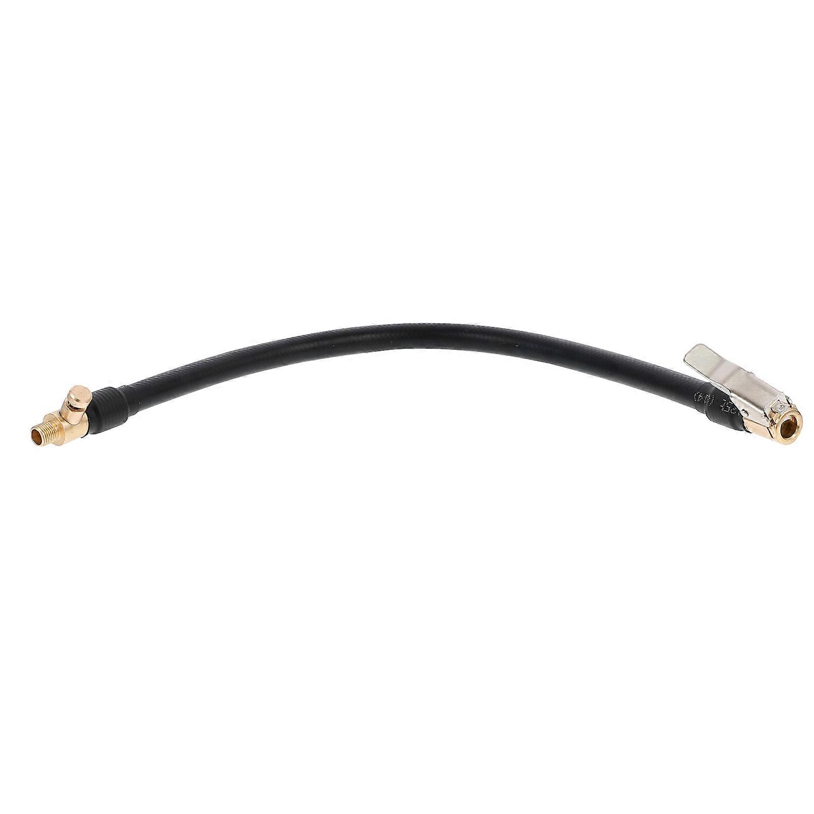 Air Pump Inflator Extension Hose For Tire Inflation During Emergency Use Durable Black Rubber – 1Pack