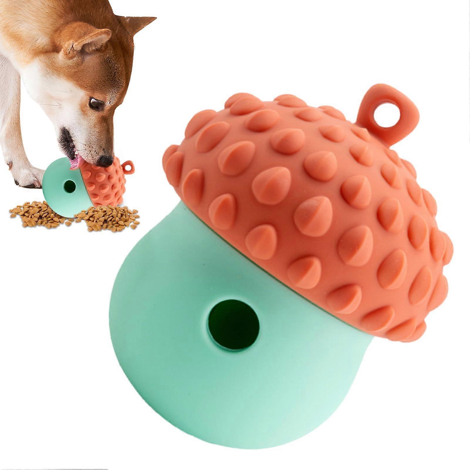Duck-Shaped Treat Dispenser for Dogs - Interactive Puzzle Feeder for Small & Medium Dogs - Cognitive Anti-Gulp Toy, Red