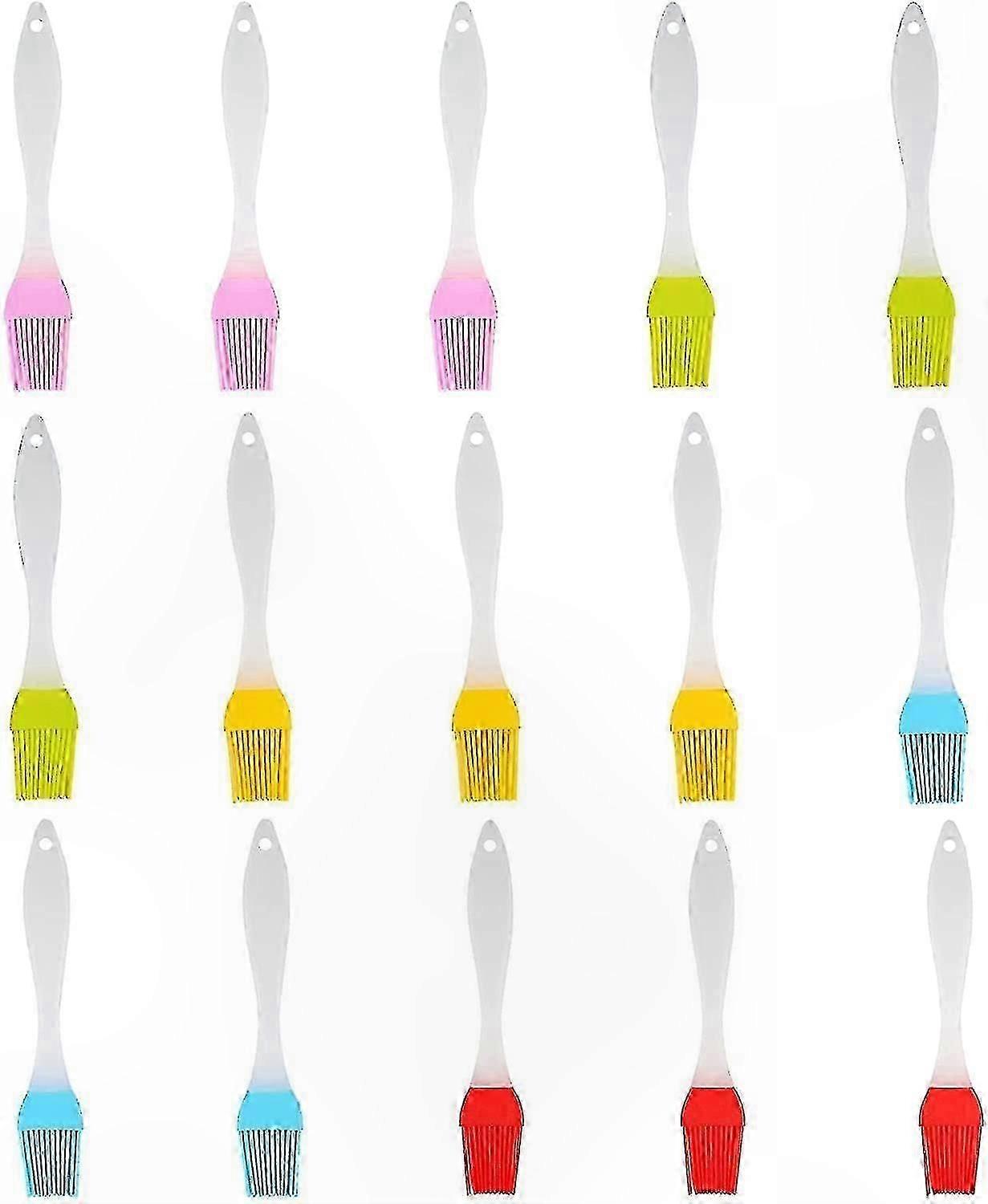 15-Pack Silicone BBQ & Pastry Brushes, Heat-Resistant Kitchen Tools for Cooking & Baking