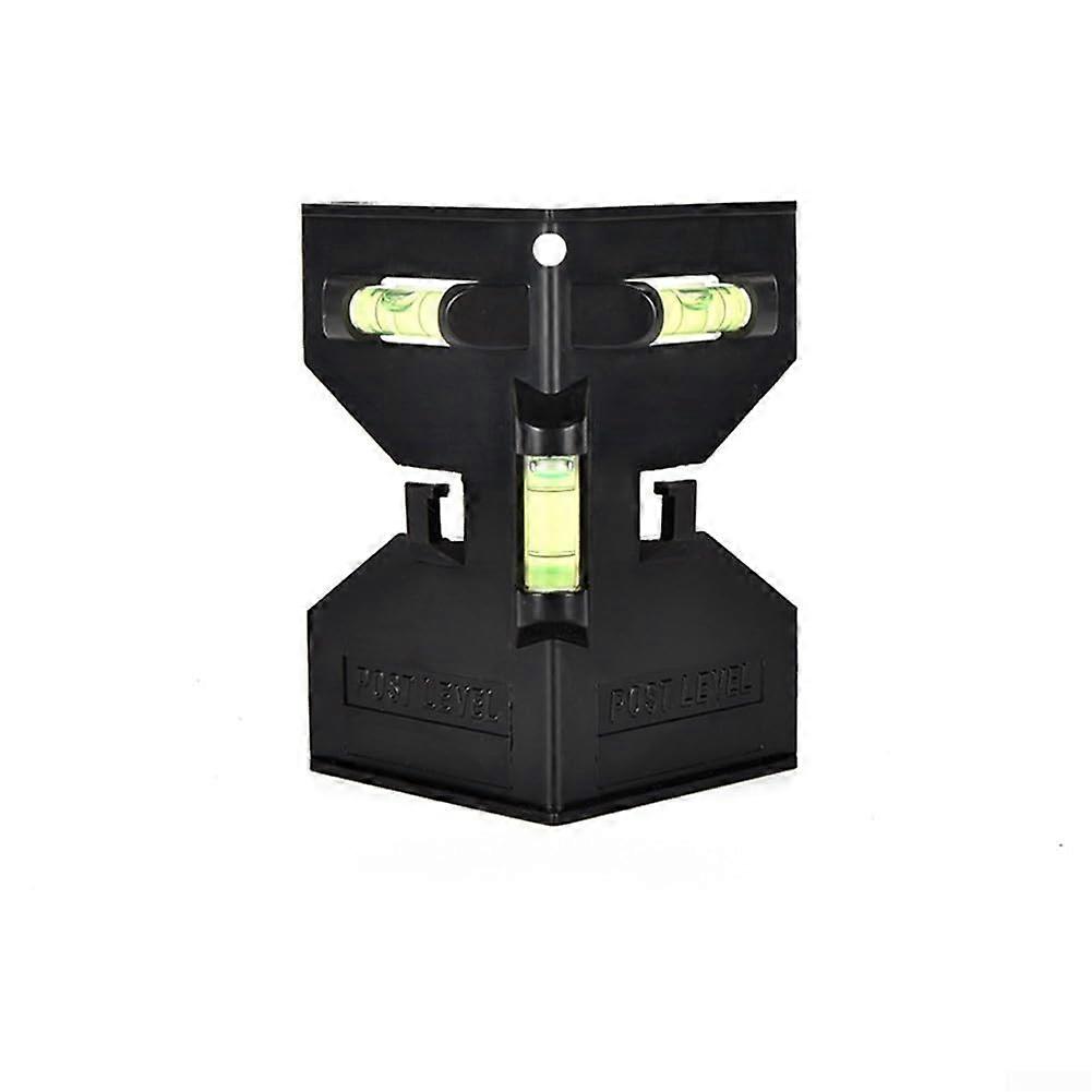 load horizontal fence post leveling tool with 3 precise spirit levels for professional use (black)