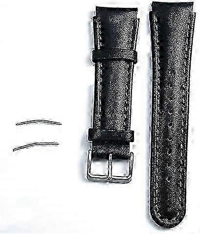 Wear-Resistant Leather Replacement Watch Band 22mm for SUUNTO X-LANDER Black 22mm