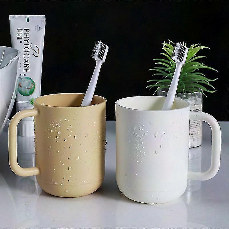 2-Pack 300ml Bathroom Cups with Toothbrush Holder Set