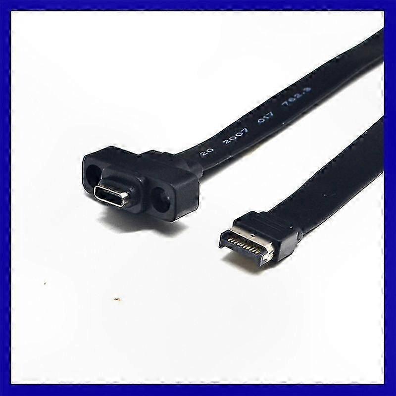 USB 3.1 Type E Male to USB-C Expansion Cable for Motherboard, 80cm Cord Line Connection Adapter