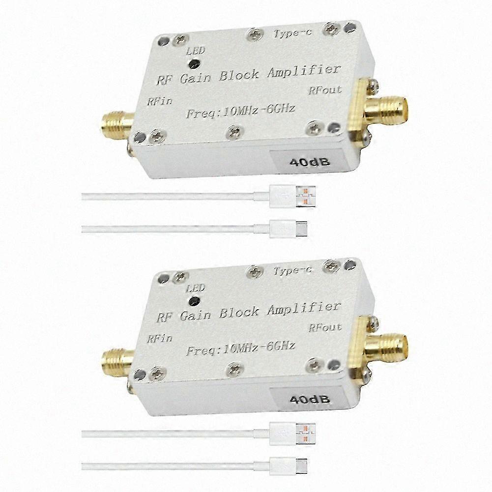 2Pcs 10M-6GHz RF Gain Amplifier High Flatness RF Power Amplifier RF Drive Signal Receiver 433M 1.2G 1.5G 2.4G 5.8G, 30DB