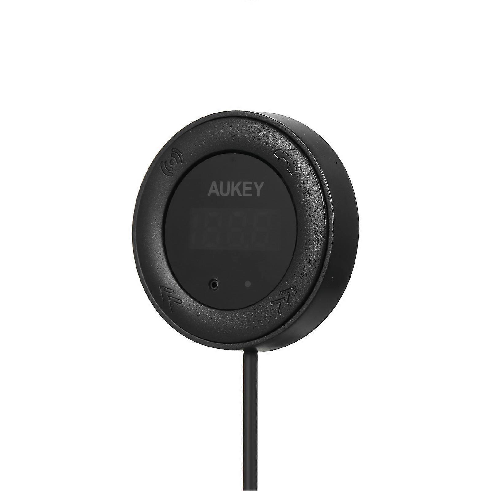 AUKEY F4P Wireless FM Transmitter: Clear Sound, Dual Phone Connection, Auto On/Off