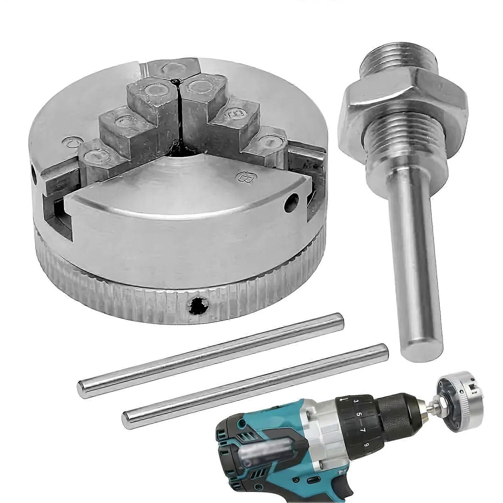 Mini Lathe Chuck 3 Jaw Lathe Chucks for Woodturning,SelfCentering Collet Precision Accessories