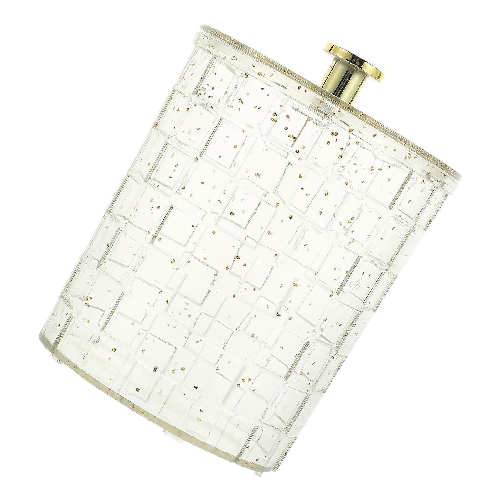 Clear Makeup Vanity Organizer MultiUse Cotton Swab Storage Case for Home and Bathroom 4.7 x 4.7 x 6.6 Inches