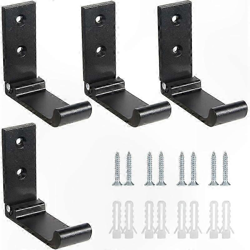 Wall Mount Headphone Holder with Coat Hooks, 4-Piece Storage Solution for Home and Office Organization