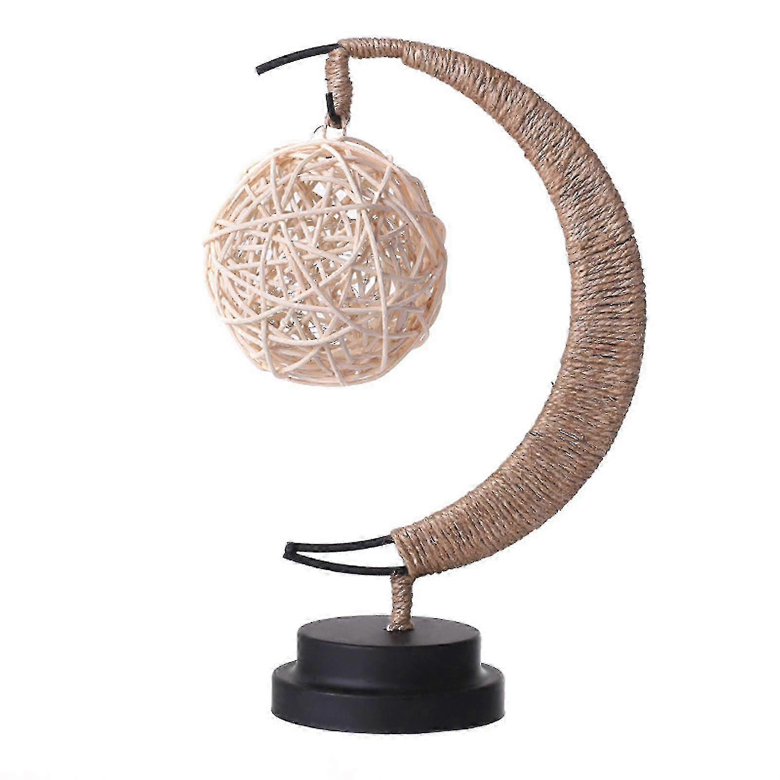 Battery Powered Multicolor Night Light for Desktop - Decorative Iron Compact Table Lamp