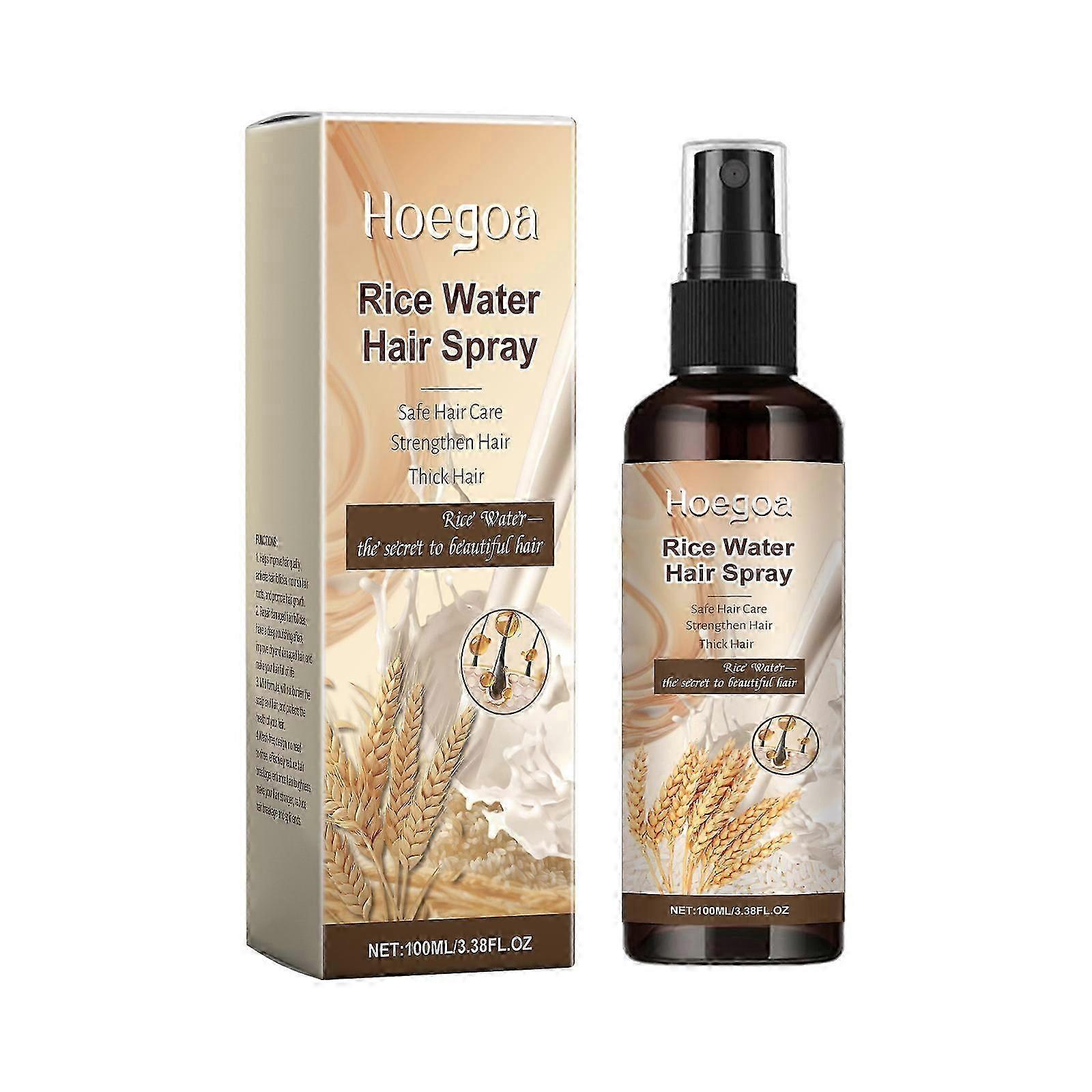 Hoegoa fermented rice water hair spray is smooth, fragrant, fluffy and shiny, nourishing shampoo and conditioner spray