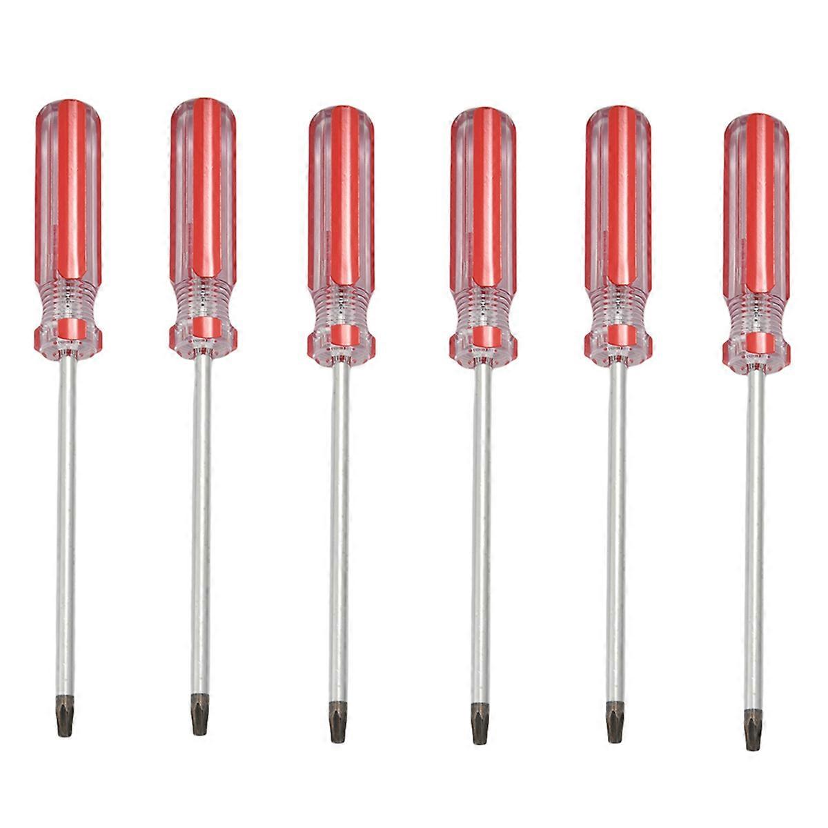 6X Plastic Handle T20 Security Torx Screwdriver Hand Tools