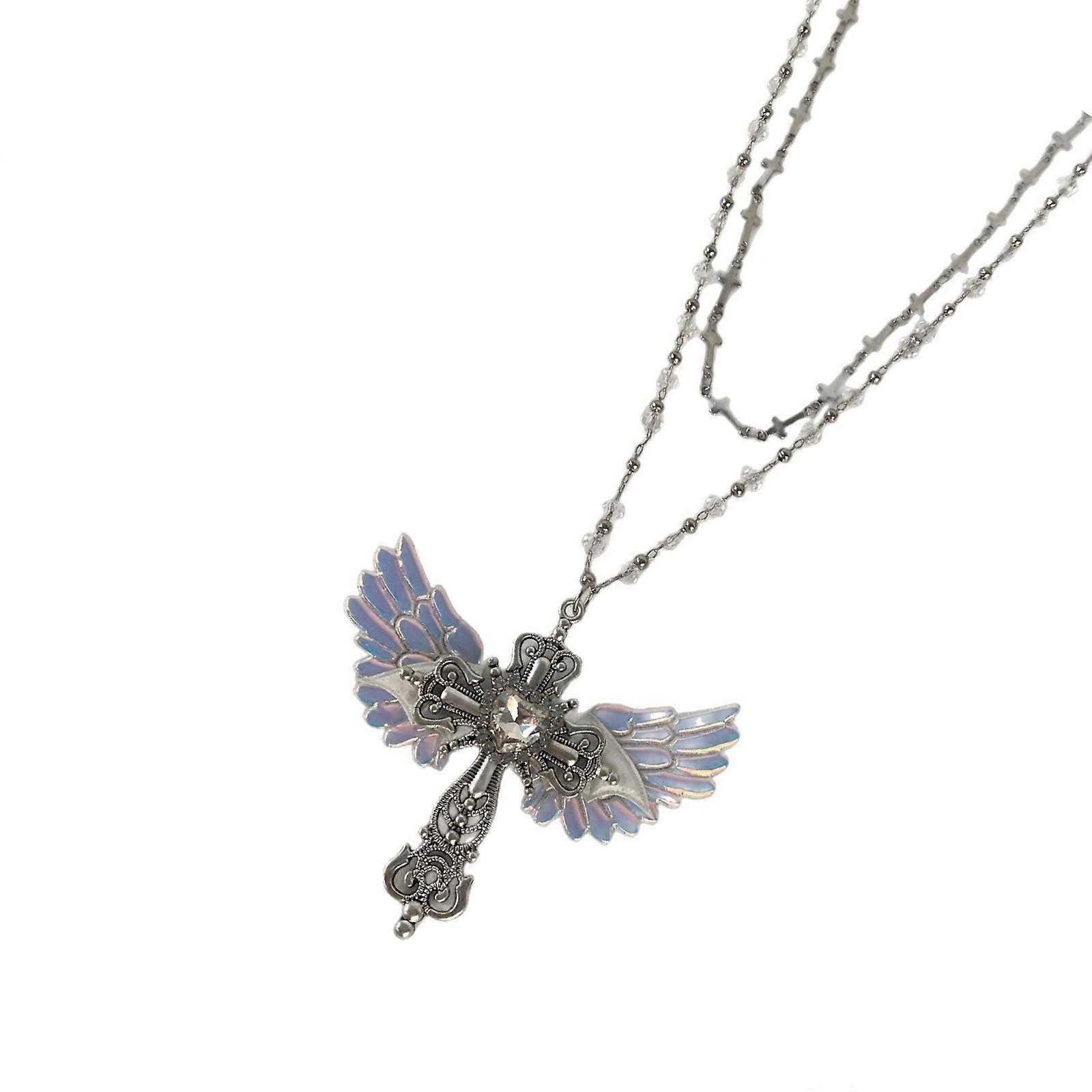 Retro Styles Gothic Chokers Necklace With Intricate Crosses Charm Sturdy Alloy Designs Multicolor